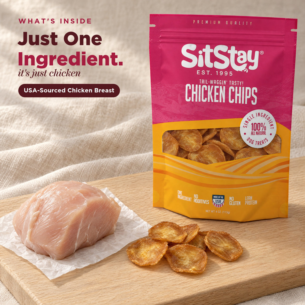 Just one ingredient: chicken breast